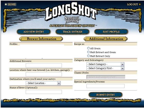 LongShot Entry Screen