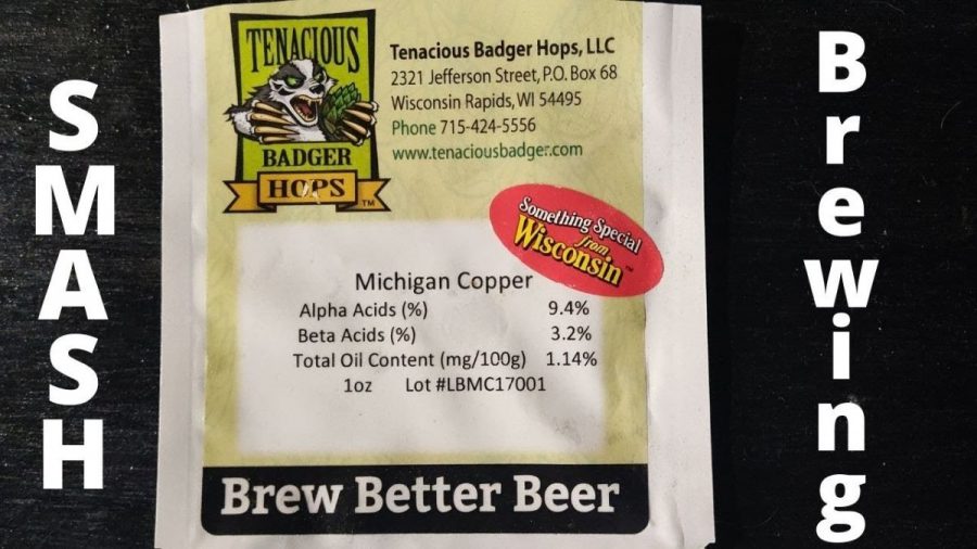 Michigan Copper Hops packet with vital details of its content.